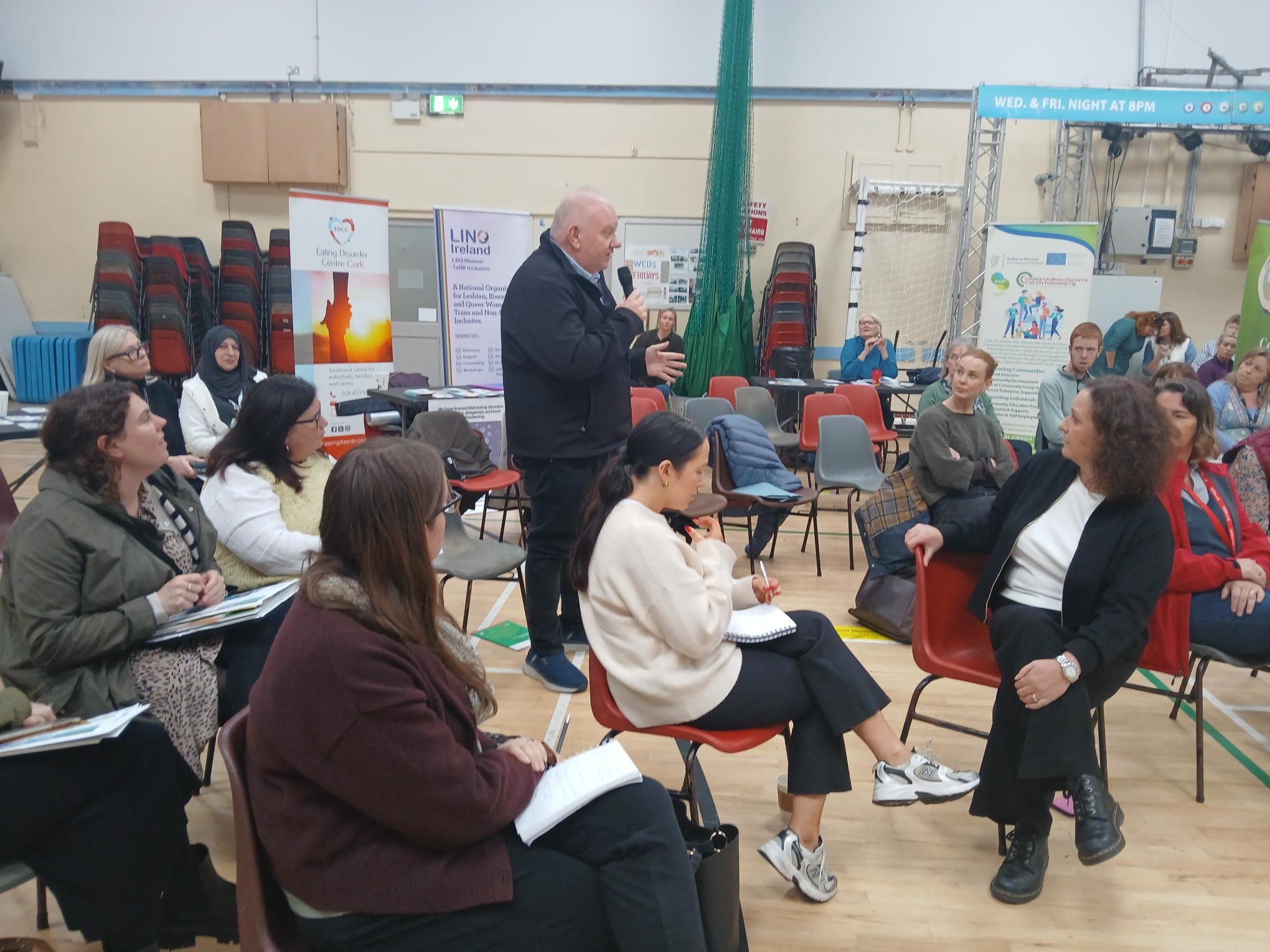 Ailbe speaking at Services Networking event